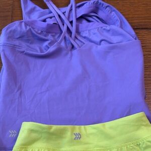 Girls all in motion athletic skort and shirt size 6/7 used